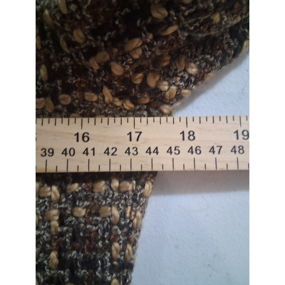 Zara Basic Brown Wool Blend Tweed Blazer Jacket Size 8 Single Button Suit Coat - Picture 7 of 9